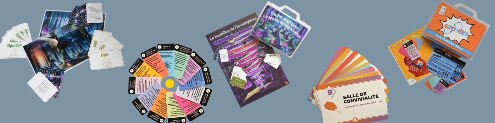 Les jeux édités par LaCavO' : Pactes magiques, Super-Héros et Managers